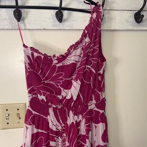 Taylor Pink and White Floral Maxi Dress